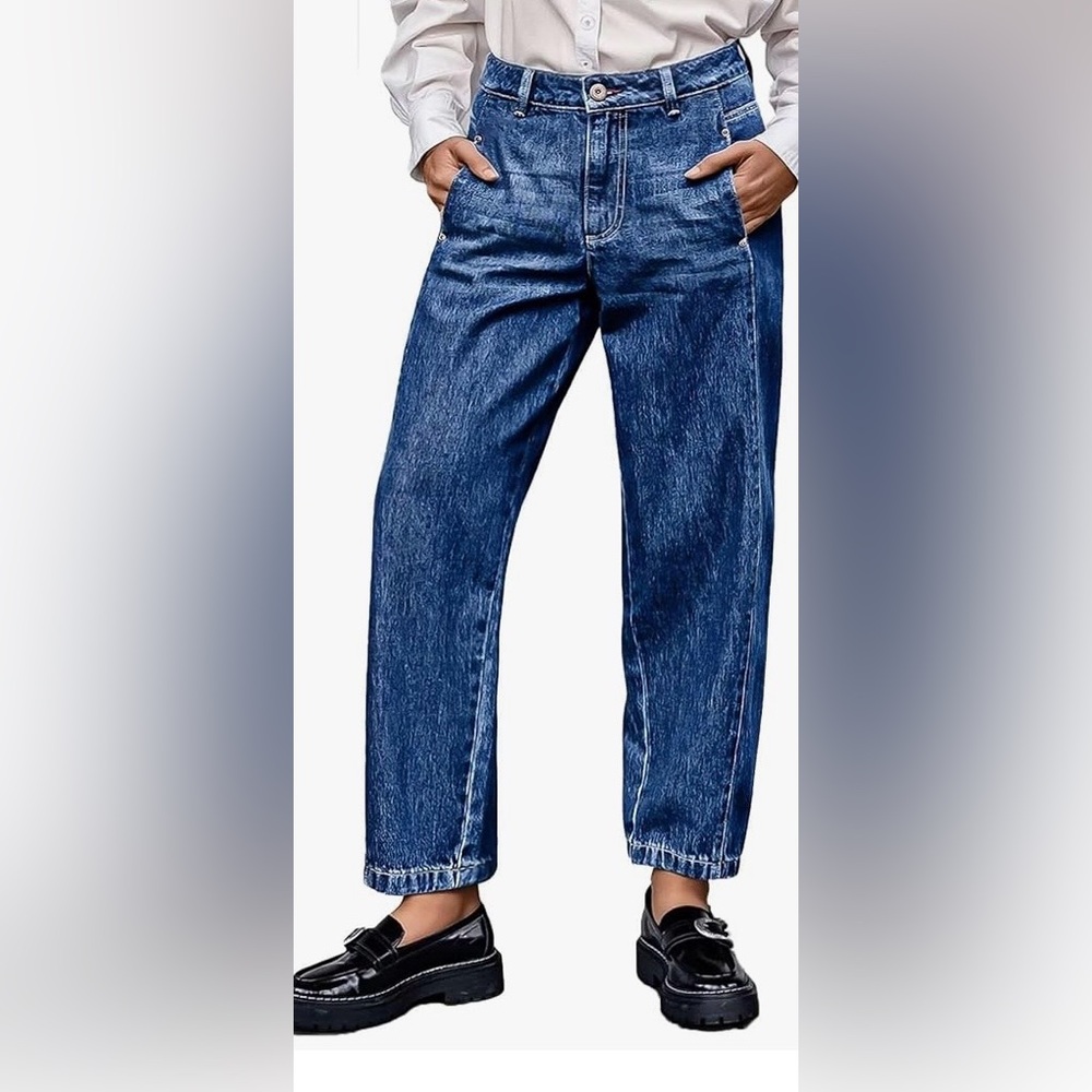 Flamingals Mid Rise Side Pocket Cropped Jeans Size Medium NWT